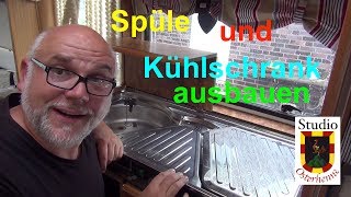 Spüle und Kühlschrank vom Wohnwagen  Wohnmobil  ausbauen und wieder einbauen Tipps und Ratschläge [upl. by Aicelef]