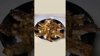 Chaliapin Steak Donburi Quick and easy recipe with a garlic butter twist 🔥 shorts foodwars [upl. by Aiekal]