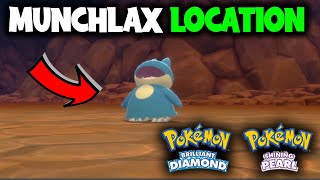 WHERE TO GET MUNCHLAX ON POKEMON BRILLIANT DIAMOND AND SHINING PEARL [upl. by Lladnew170]