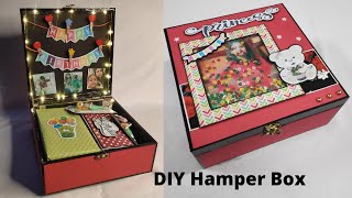 how to attach lights in hamper box diy hamper box [upl. by Joseito]