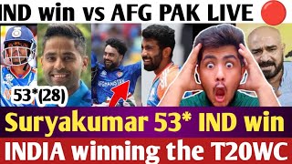 PAK media Crying on INDIA beat AFG Suryakumar Yadav 53 INDIA remain Unbeaten in T20 World cup [upl. by Amrita]