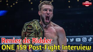 Reinier De Ridder reflects on latest submission win title defense  ONE 159 [upl. by Siravaj]