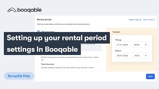 Setting up your rental period settings in Booqable [upl. by Borgeson]