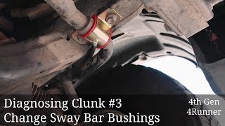 Diagnose Clunk 3 Change Sway Bar Bushings [upl. by Yalonda979]