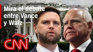 Debate de candidatos a la vicepresidencia entre JD Vance y Tim Walz  Elecciones en EEUU 2024 [upl. by Francesco33]