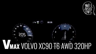 VOLVO XC90 T6 AWD 20 320KM  Przyśpieszenie acceleration Vmax top speed [upl. by Namwob]