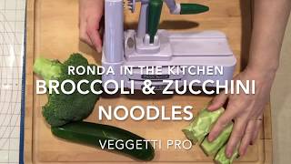 Veggetti Pro Broccoli amp Zucchini Noodles  Ronda in the Kitchen [upl. by Eynahpets922]