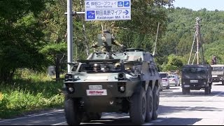 災害派遣長野御嶽山噴火で活動中陸上自衛隊化学防護車 Mount Ontake Eruption 2014928 [upl. by Mehalek5]