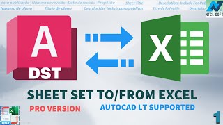 CAD Sheet set tofrom Excel  Professional version Part 1 [upl. by Roselia]