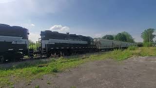 Finger Lakes Railway Freight Auburn NY 52024 vid 1 of 1 [upl. by Ardnosal]