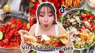 I Tried Viral Salad Recipes 🥗 [upl. by Dirrej]