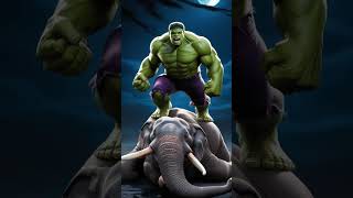 Hulk Vs Big Tooth Elephant Battle shorts youtubeshorts [upl. by Nashbar]