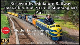 Roseworthy Miniature Railway InterClub Run 2018 in Stunning 4K Part I [upl. by Wendelina]