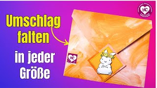 Super einfach Umschlag basteln mit Verschluss  OrigamiTechnik [upl. by Beale]