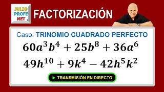 EN VIVO 🔴 Caso 4 de factorización trinomio cuadrado perfecto Video 2 [upl. by Enyaj]