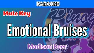 Emotional Bruises by Madison Beer Karaoke  Male Key [upl. by Annahsal]