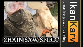 CHAINSAW CARVING A LARGE WOOD SPIRIT KUTZALL ANGLE GRINDER POWER CARVING WOOD SCULPTURE WOOD WORK [upl. by Zandt]