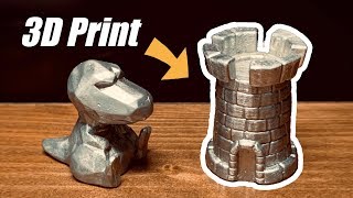 Easy Metal casting from 3d printed model  The Queens Gambit Metal Chess DIY ？ [upl. by Sandstrom]