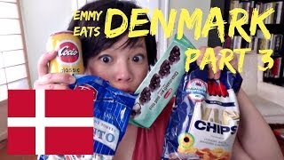 Emmy Eats Denmark Part 3  tasting more Danish sweets amp treats [upl. by Denoting]