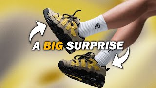 Nike x AMBUSH Air More Uptempo Low ‘Limestone’ ON FEET Look amp Review [upl. by Amaras30]