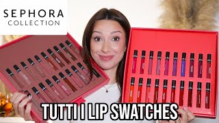 SEPHORA CREAM LIP STAIN  TUTTI I 40 SWATCHES💋 [upl. by Ardel]