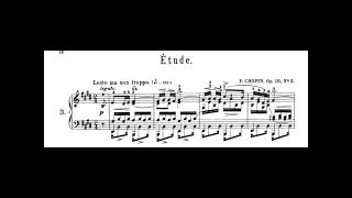 Frederic Chopin  Opus 10 No 3 in E major Piano score and music [upl. by Dorinda]