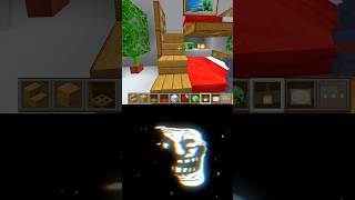 MINECRAFT BUILD HACK TROLL FACE 😈 EDIT ✅AxySpyshorts mcpe viral [upl. by Adrahs942]