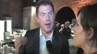 Bobby Flay at Rachael Rays Burger Bash in NYC [upl. by Sullecram]