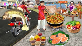 Big Fish Biryani Bada Machli Tukda Ka Biryani Recipe Street Food Hindi Kahaniya Hindi Moral Stories [upl. by Gracye]