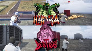 Hydra Vs Besties X SOB At Airport  MULTI POV  NoPixel 40 [upl. by Sillad642]