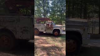 Launching the bucket truck chevy c60 squarebodychevy [upl. by Steve]