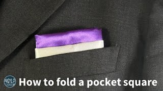 How to fold a pocket handkerchief  Double presidential fold with 2 handkerchiefs [upl. by Margalo]