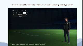 How to Change manager outfit Accessory and eye wear in FC 24 [upl. by Vernor]