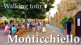 Monticchiello Tuscany Italy【Walking Tour】History in Subtitles  4K [upl. by Felicia]