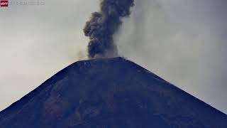 Sep 10 2024 Fuego Volcanic Eruption Hurls Boulders into the Air [upl. by Llenej]