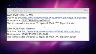 WinX DVD Ripper  License Keys  Download Links WinMac [upl. by Randal]