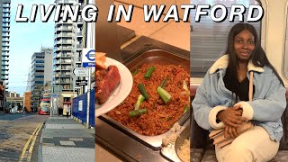 LIVING IN WATFORD VLOG 3 EAST LONDON  JRC GLOBAL BUFFET  BREAKFAST DATE AFRICAN STORE AND MORE [upl. by Haseefan]