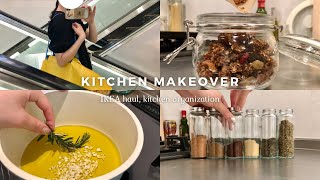 Kitchen makeover vlog IKEA haul kitchen organization homemade granola amp summer pasta recipe [upl. by Myna754]