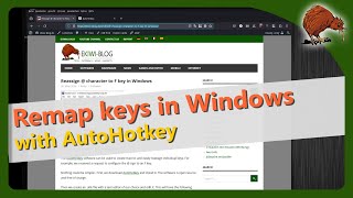 Remap  character to F key in Windows remap keys with AutoHotkey [upl. by Dudley]