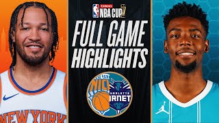 KNICKS at HORNETS  EMIRATES NBA CUP 🏆  FULL GAME HIGHLIGHTS  November 29 2024 [upl. by Ellatsirhc]