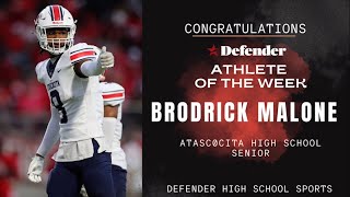 Athlete of the Week  Brodrick Malone [upl. by Anyal72]