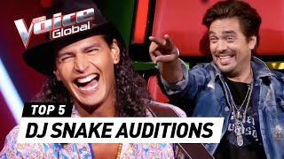 BEST DJ SNAKE Blind Auditions in The Voice [upl. by Orlov]