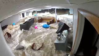 Video shows wall caving in with gushing water due to Hurricane Ida in New Jersey basement  ABC7 [upl. by Fernyak]