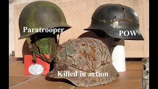 Researching and collecting World War II helmets identification tags badges and military souvenirs [upl. by Demeter35]