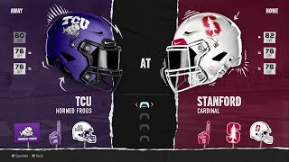 TCU vs Stanford Week 1 Simulation 2024 Season  College Football 25 [upl. by Sharla]