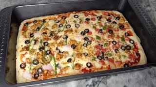 Chicken Vs Pepperoni Pizza  Eid Special  2 In 1 Pizza Recipe  Pizza Dough Recipe  By Lets Eat [upl. by Gibe382]