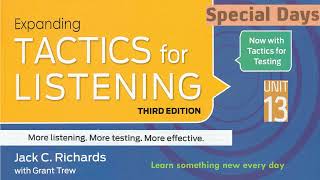 Tactics for Listening Third Edition Expanding Unit 13 Special Days [upl. by Bouley]