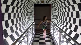 Walking through an optical illusion tunnel [upl. by Ecnerol]