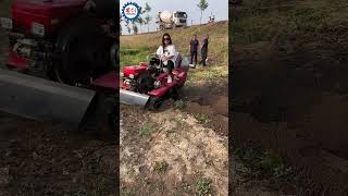 Mini Crawler Tractor with Trench and Ridge Machine [upl. by Beilul153]