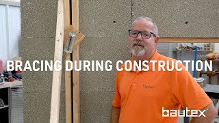 Bracing Bautex Block Walls During Construction [upl. by Levana]